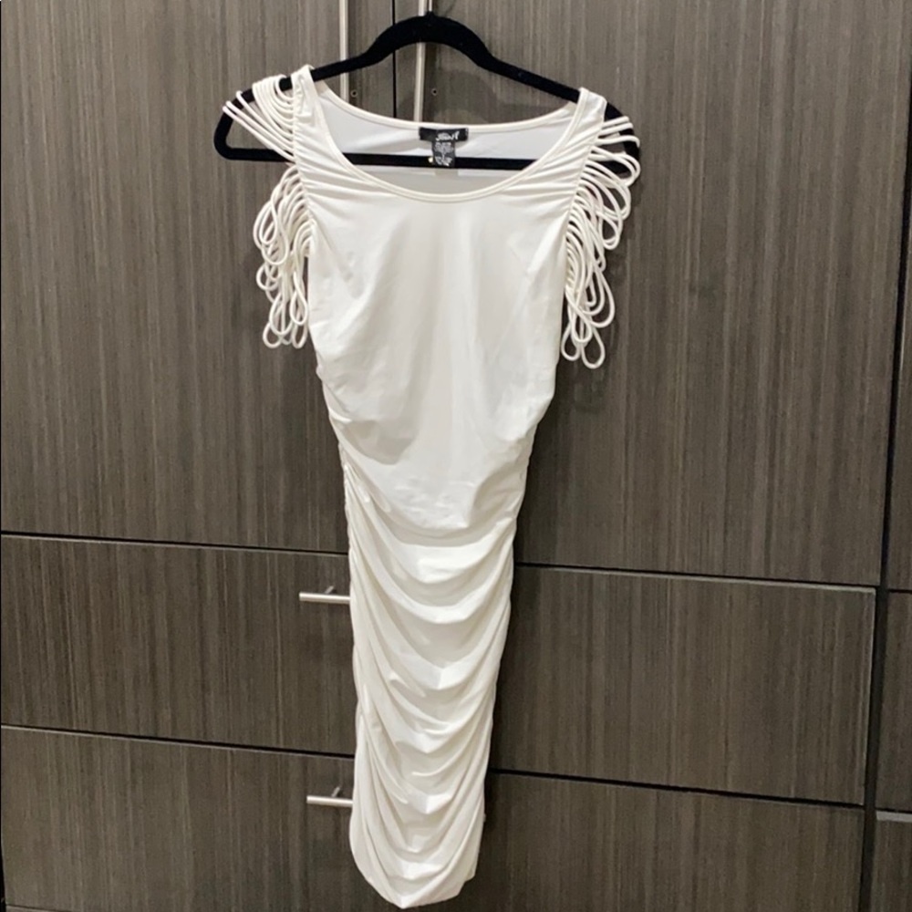White mini dress